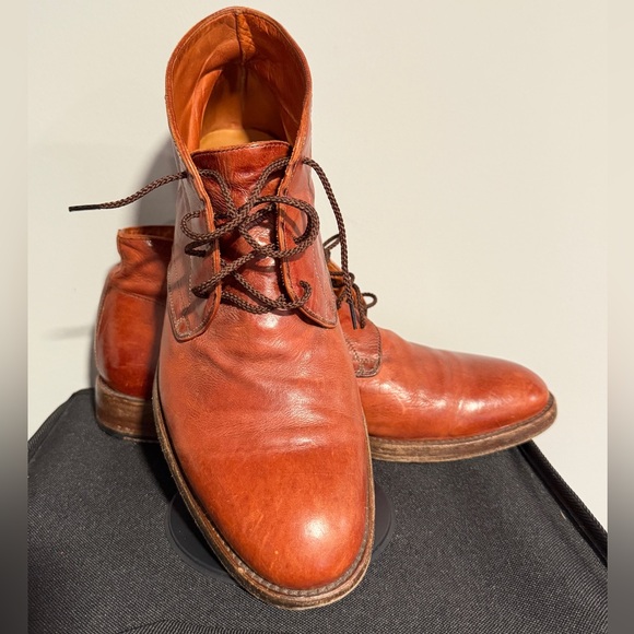 Pre-owned Men's Frye leather cognac Chukka boots, size 10! - Picture 7 of 14